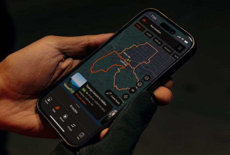 Strava app on phone