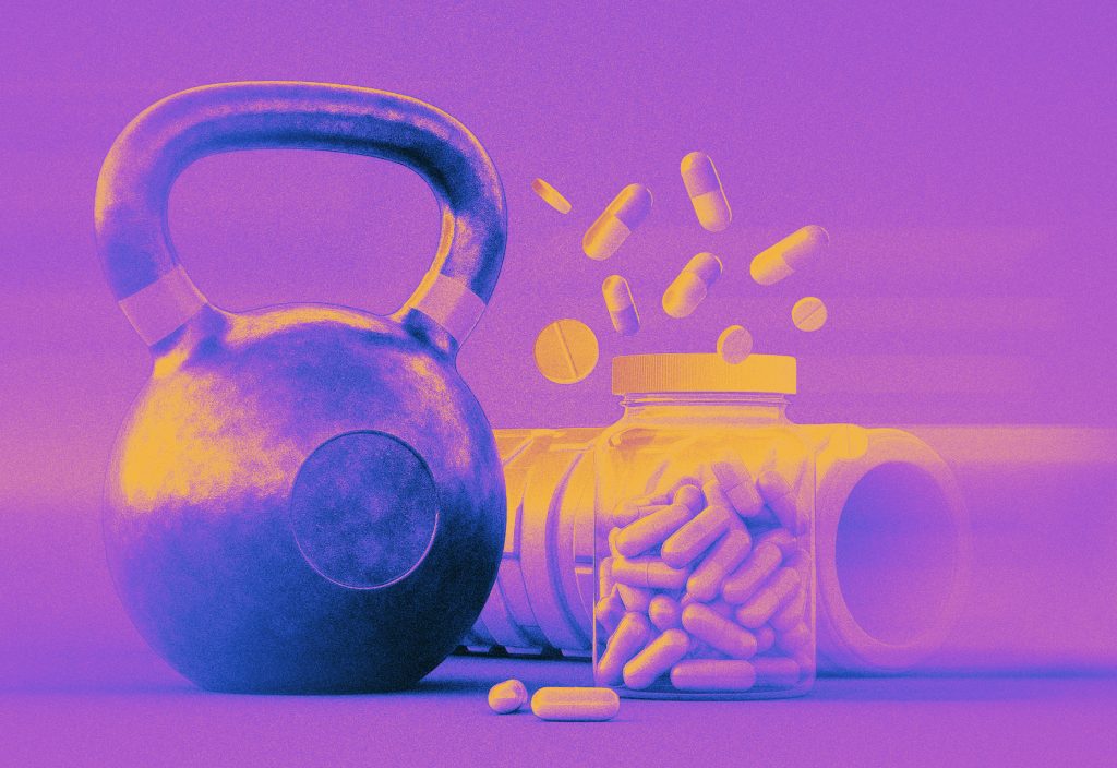 Graphic illustration of exercise equipment