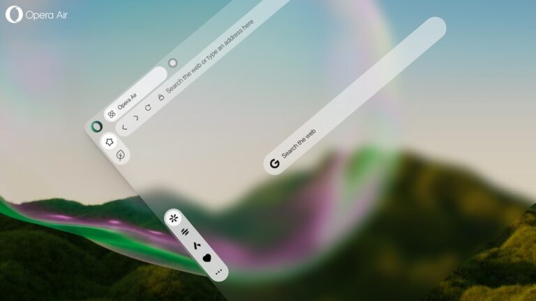 Graphic image of Opera Air's browser