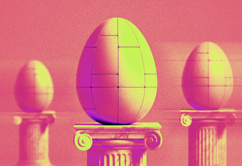 Graphic illustration of an egg