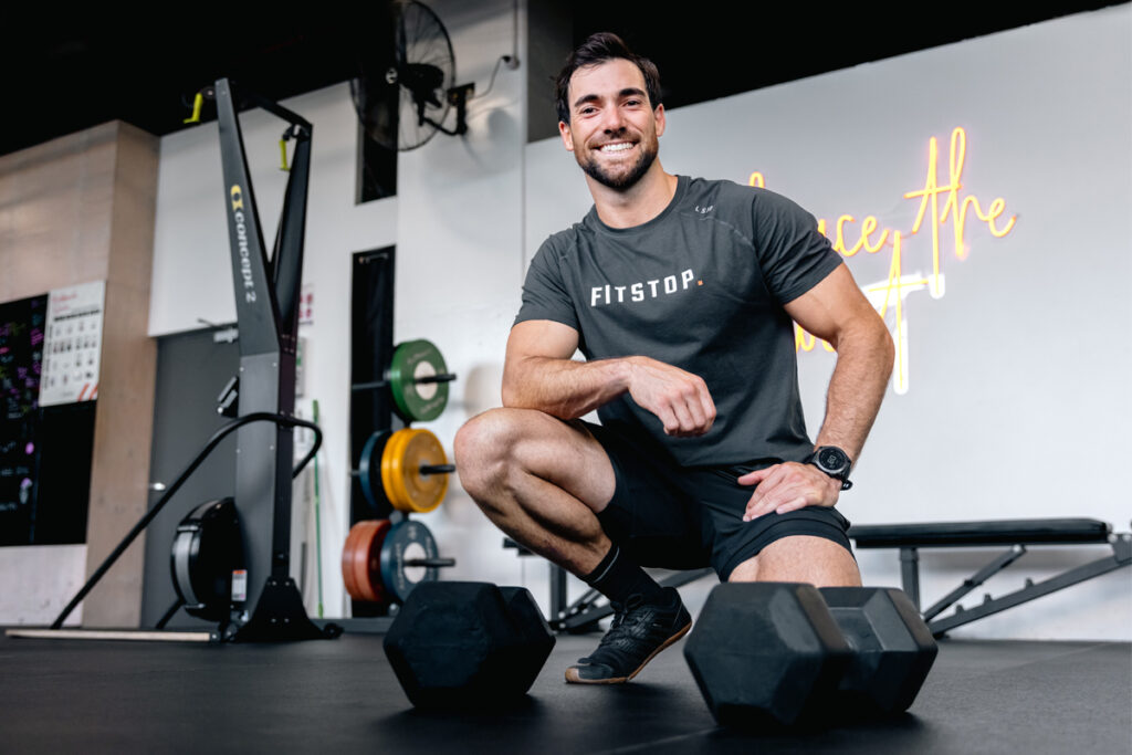 Fitstop's Andrew Papadopoulos in a weight room