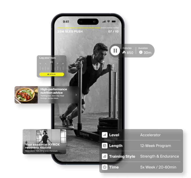 Screenshot of Centr's digital app