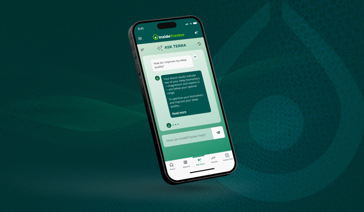 Graphic of the Ask Terra chatbot on a smartphone screen