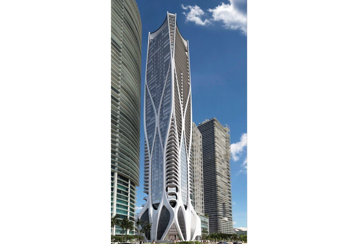 A large building in downtown Miami