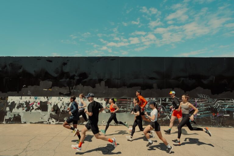 Group of runners outside