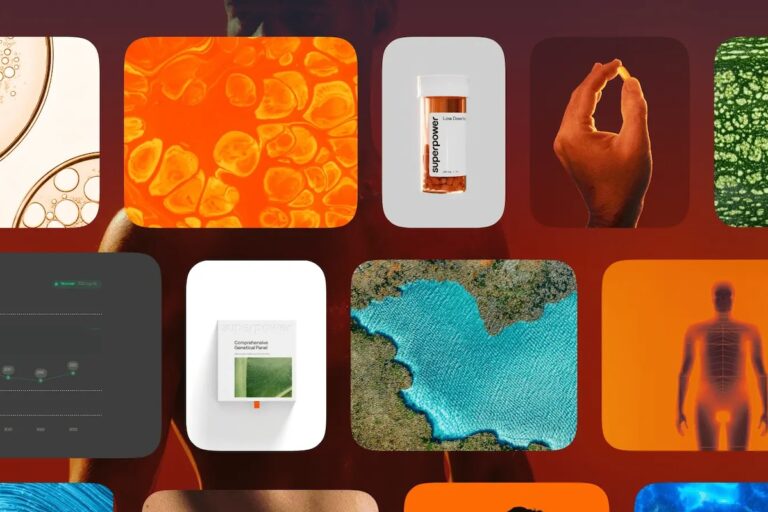 Health images arranged in a grid