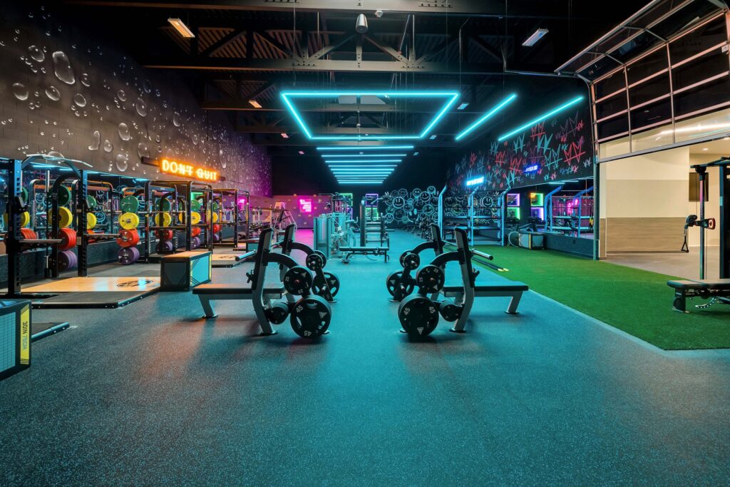 Interior of EōS Fitness facility