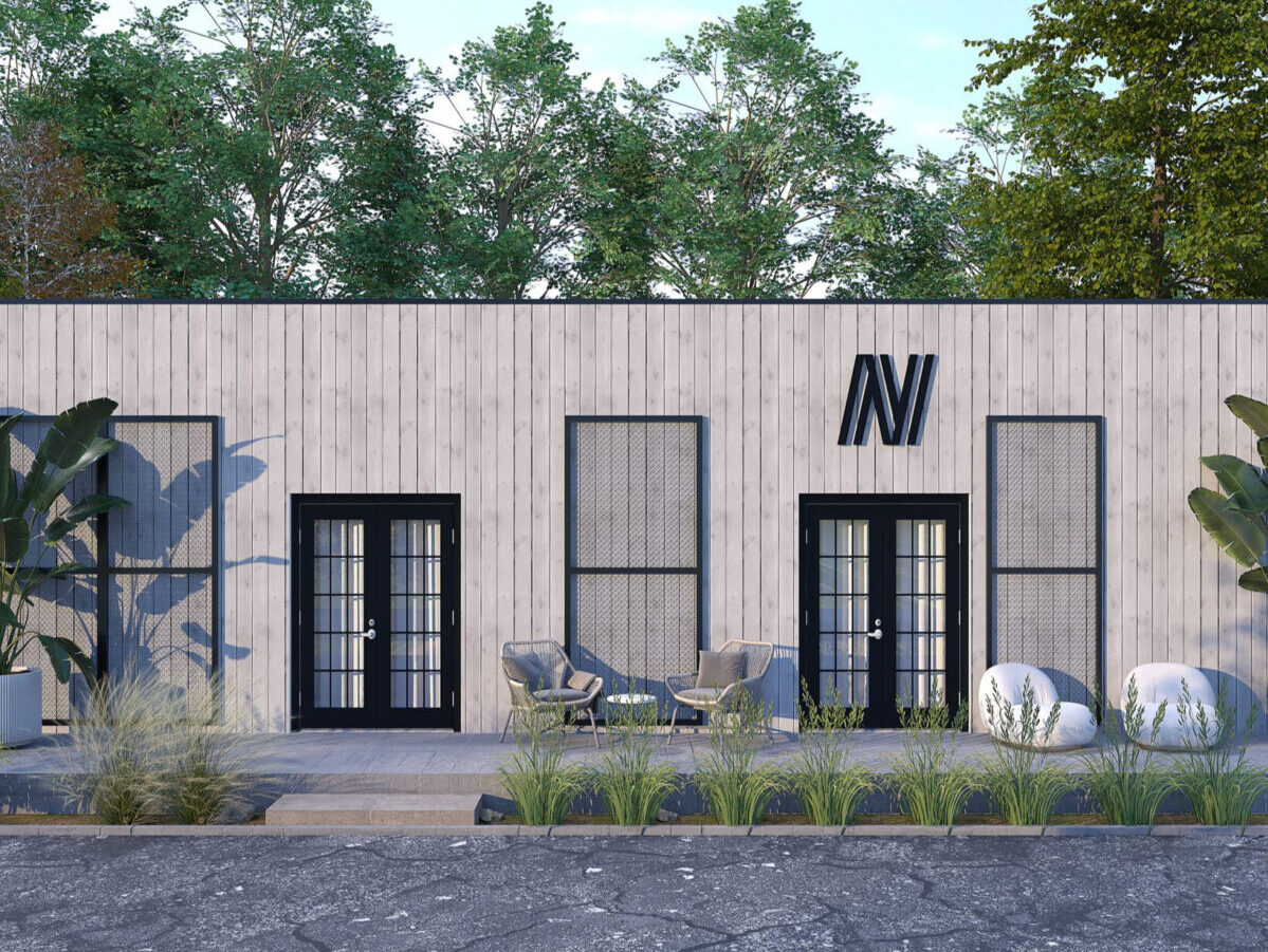 Exterior of Nordic Strong pop-up in Sag Harbor