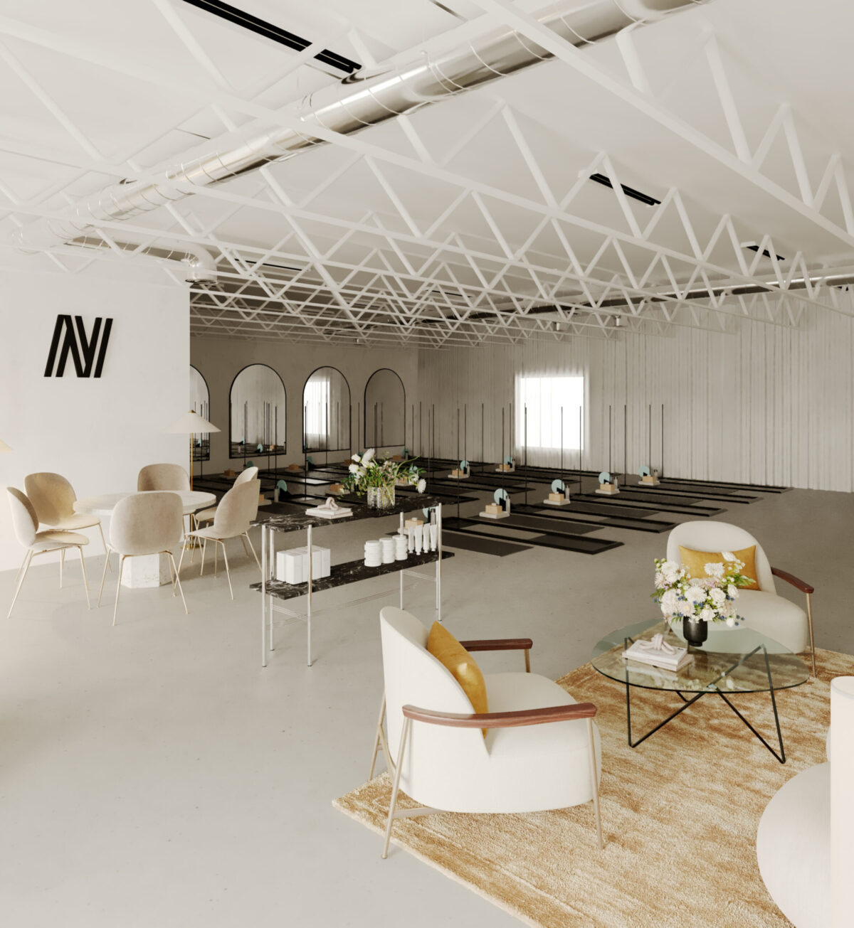 Interior of Nordic Strong's Sag Harbor pop-up