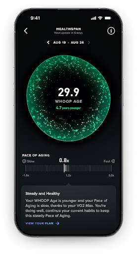 Screenshot of a WHOOP age displaying 29.9