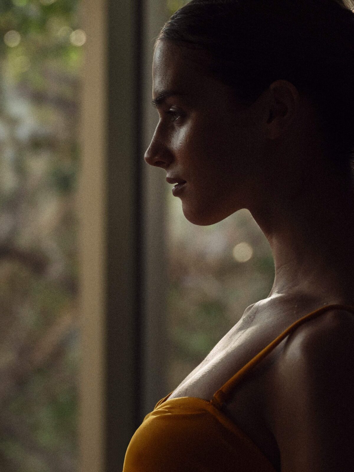 Side profile of a woman