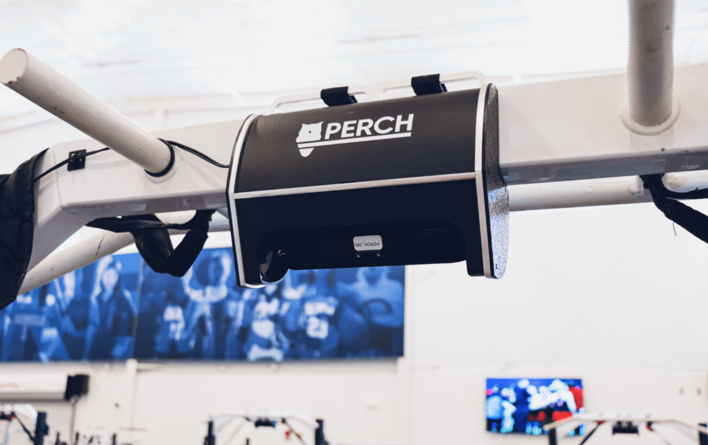Perch product on a squat rack