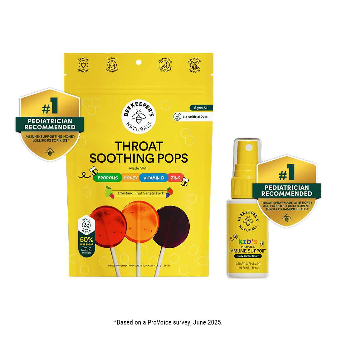 Beekeeper's Naturals throat soothing pops