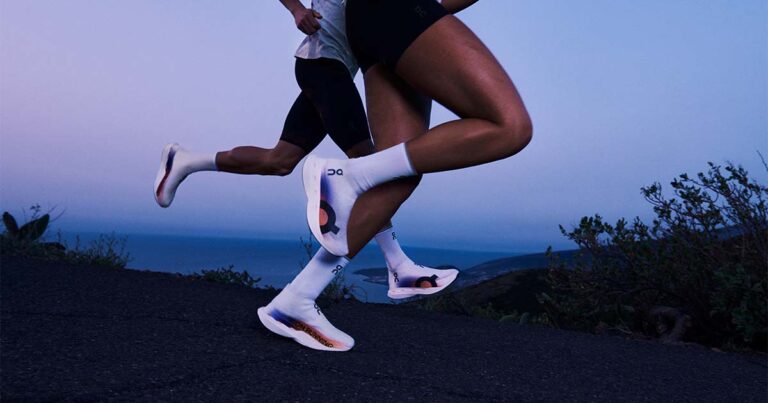 Two runners in On running sneakers