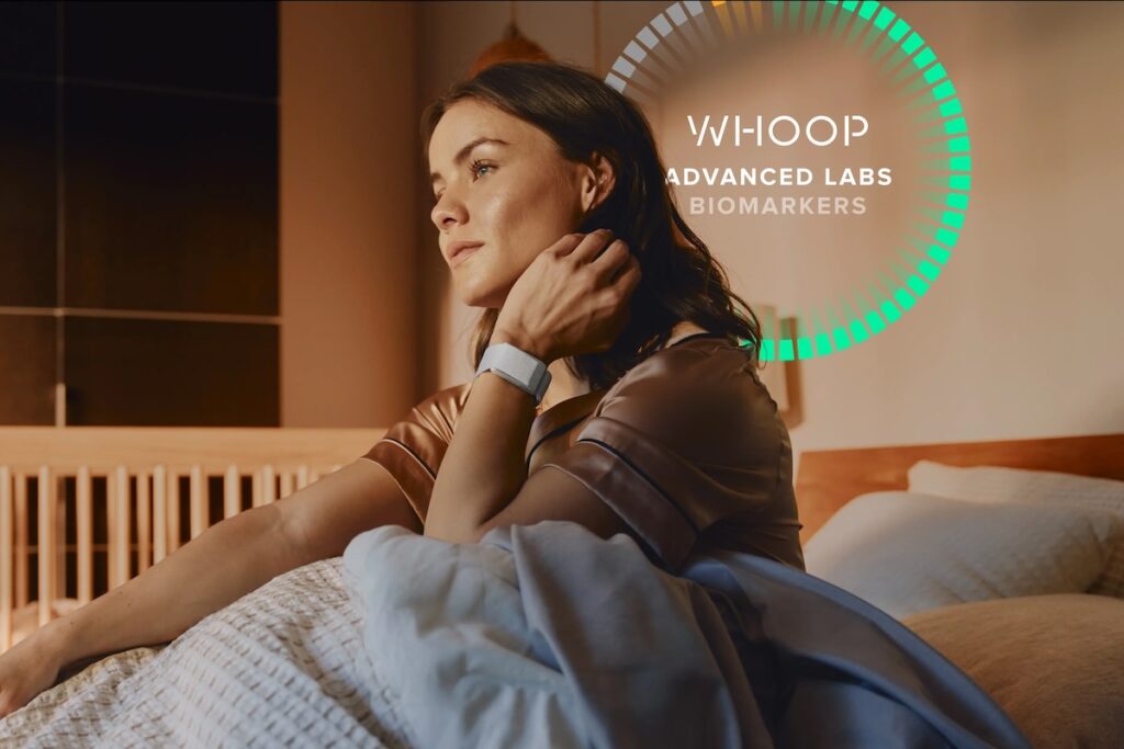 Woman wearing a WHOOP band