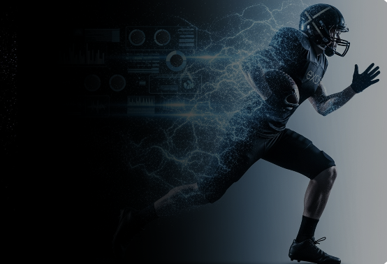 Football player running