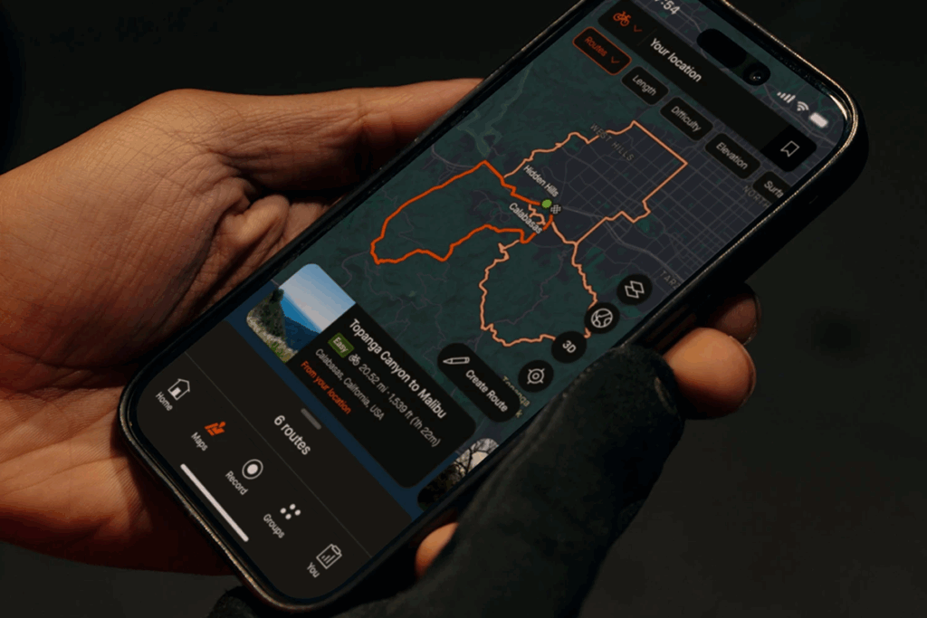 Strava segments displayed on a map