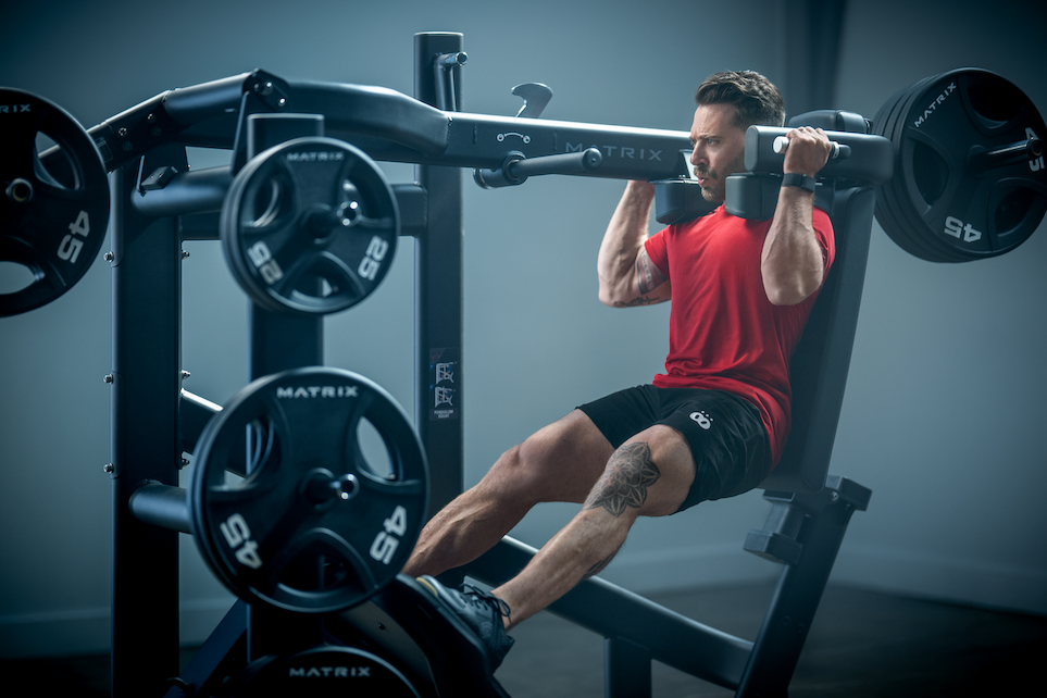 Loaded pendulum squat