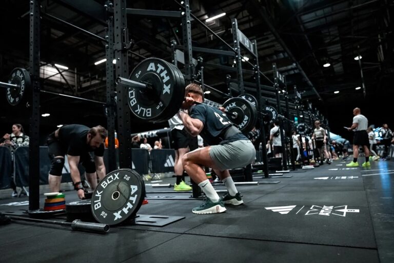 Man squatting at the ATHX Games