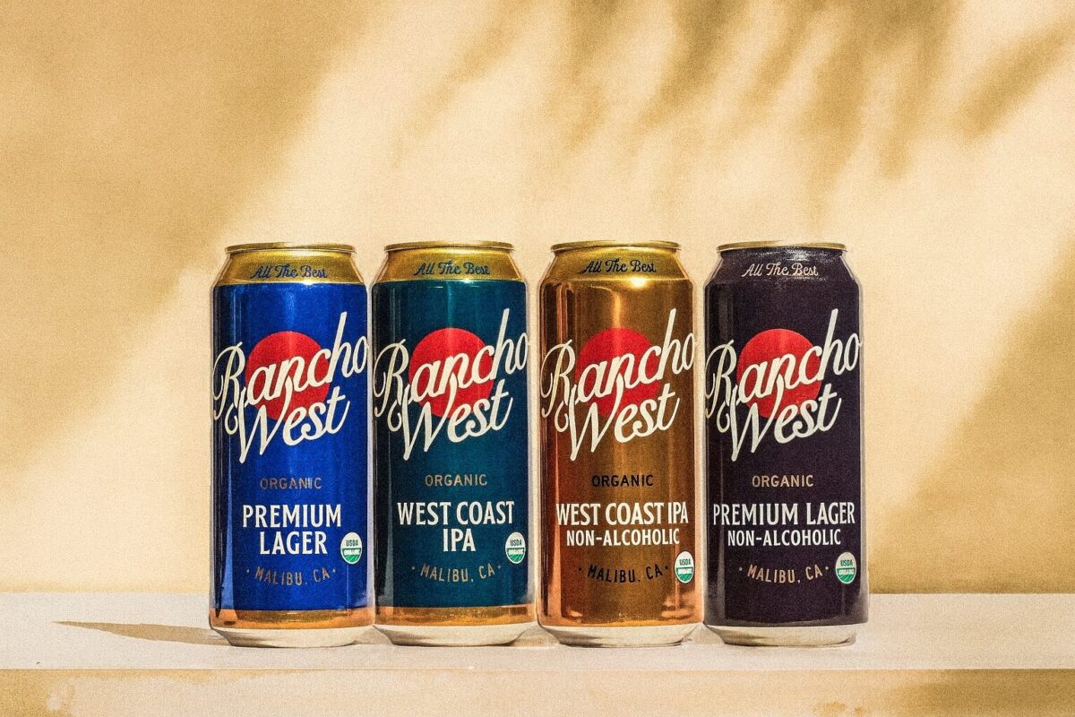 Assorted Rancho West beer cans