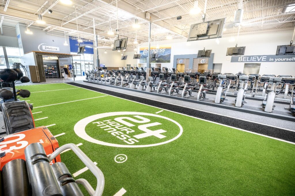 24 Hour Fitness indoor turf