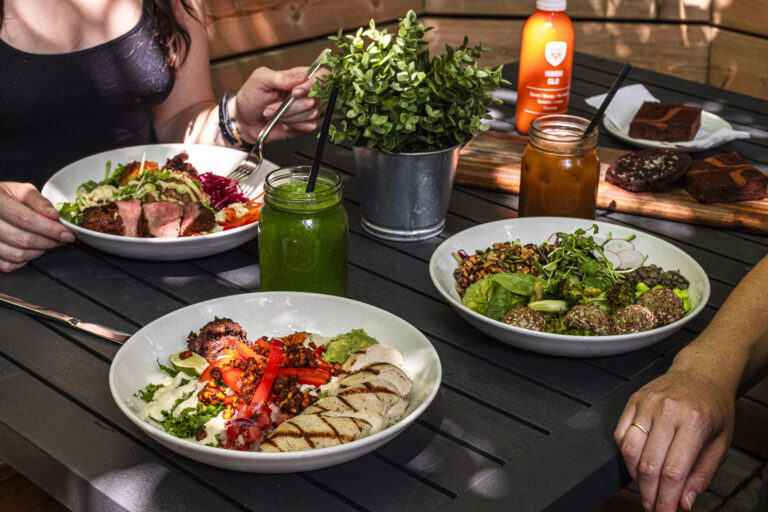 Impact Kitchen bowls stylized with hands