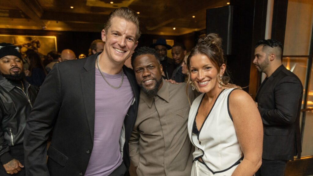 Kevin Hart With Co-Founders Devan and Morgan Kline
