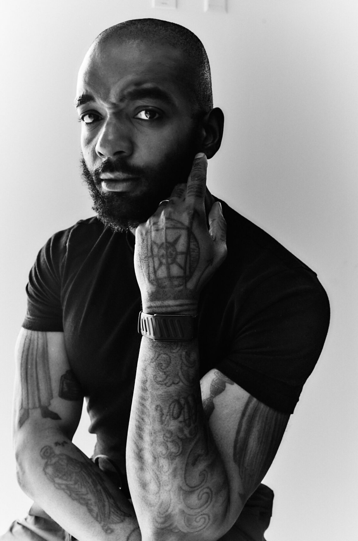 Samuel Ross MBE wearing a WHOOP band