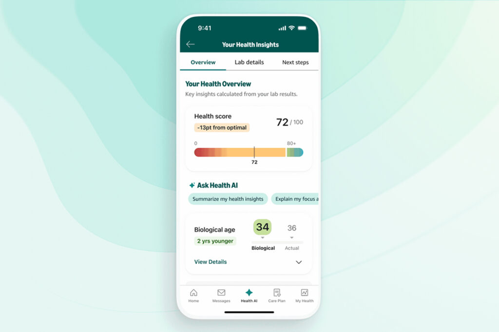 Screenshot of patient lab results from Health Insights.