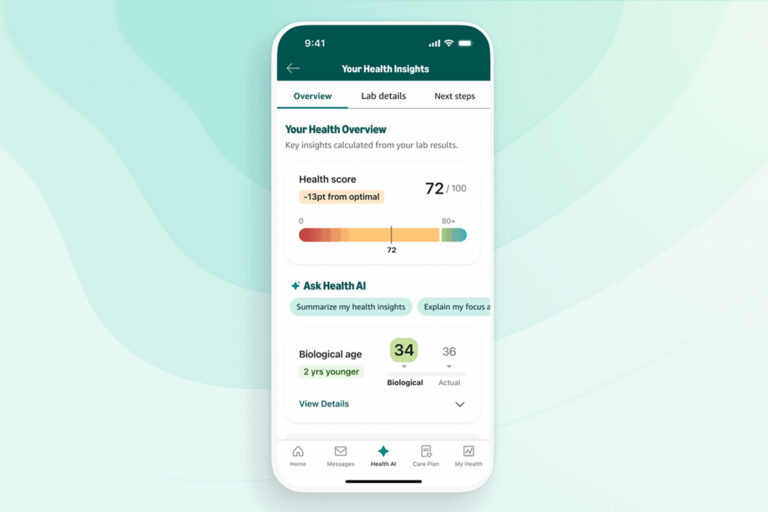 Screenshot of patient lab results from Health Insights.