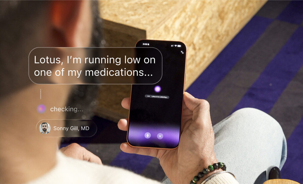 Lotus Health AI on mobile