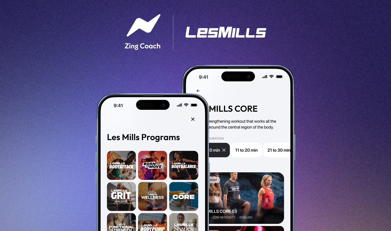 Zing Coach integration with Les Mills group training