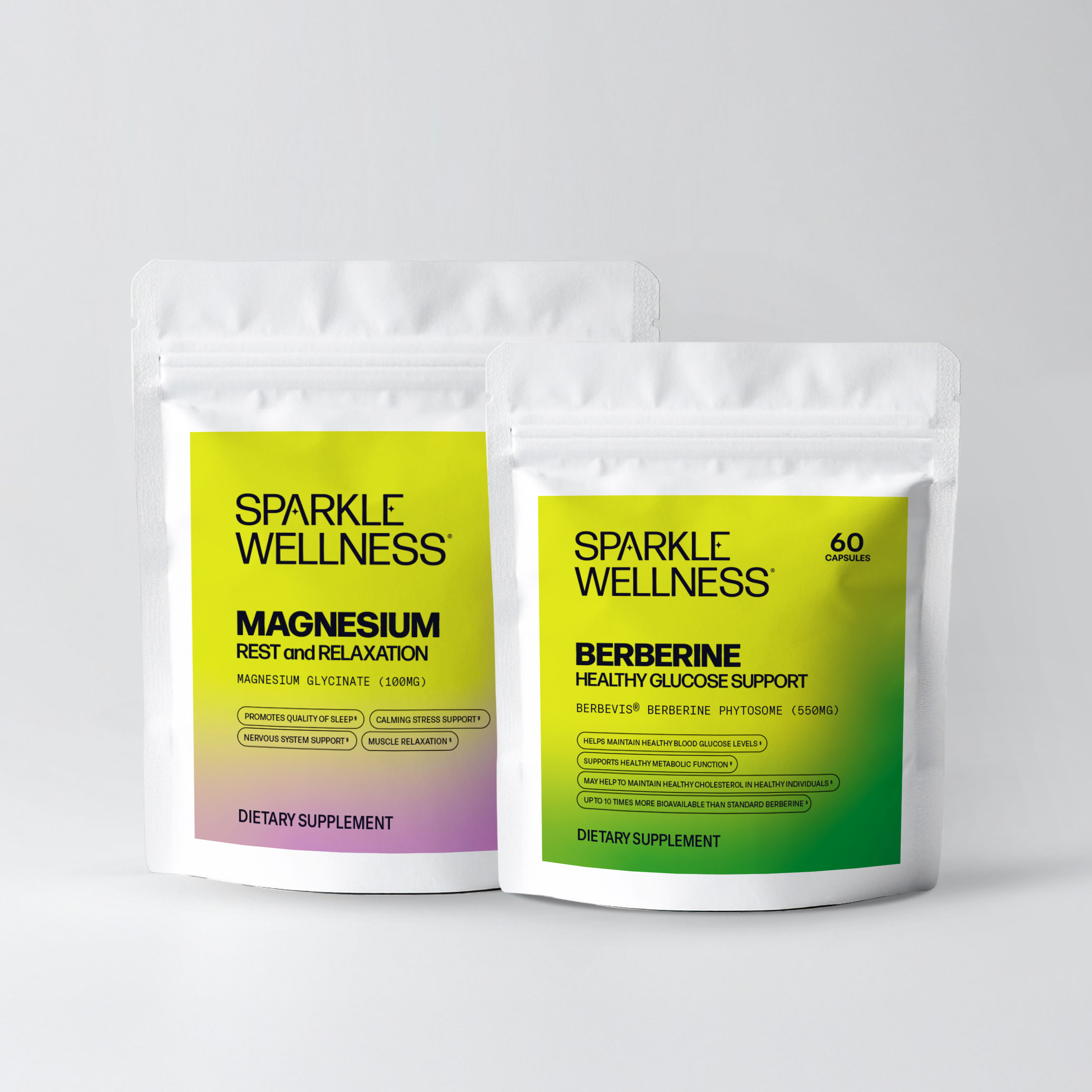 Sparkle Wellness magnesium and berberine supplements