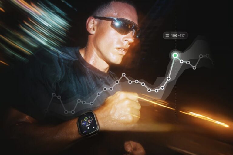 Man running with a Beve; wearable