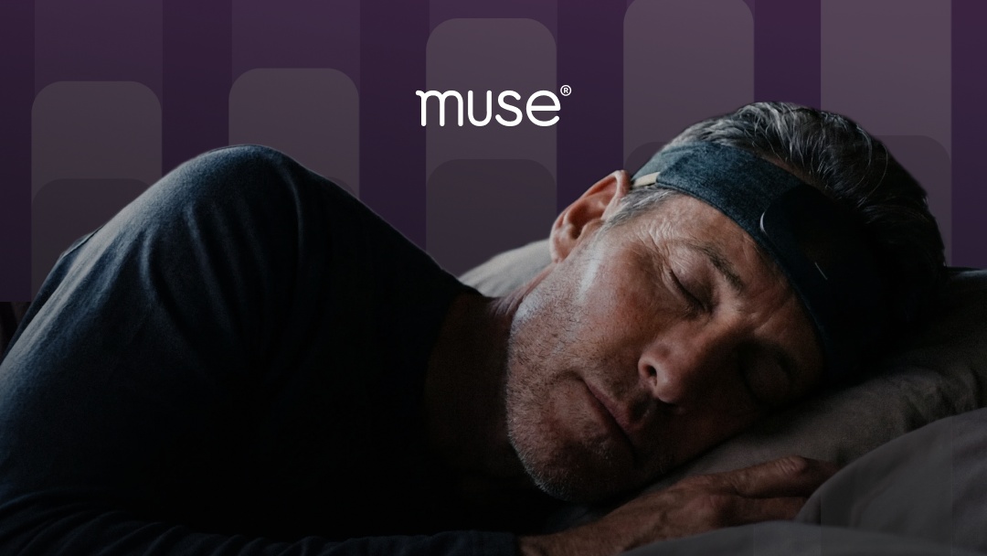 Perosn sleeping with a Muse headband