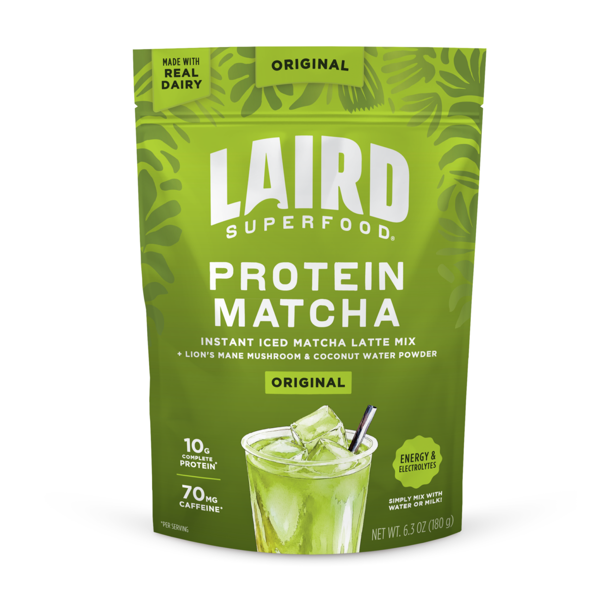 Laird Superfood Protein Matcha pouch
