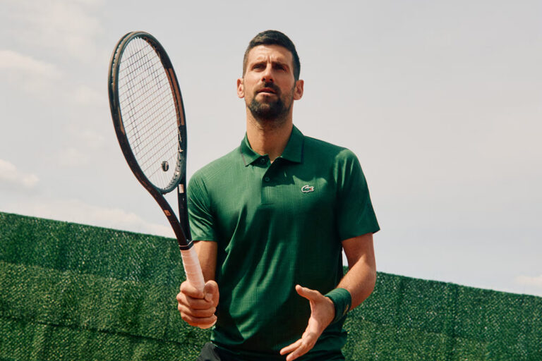 Novak Djokovic in Lacoste gear
