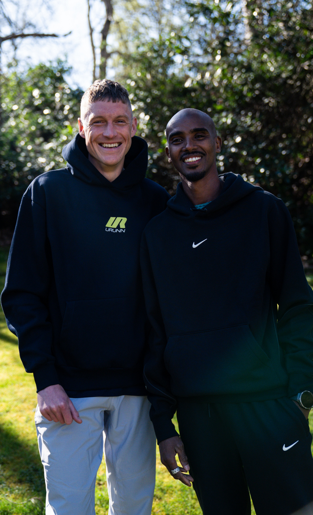 URUNN co-founders Adam Clarke and Sir Mo Farah