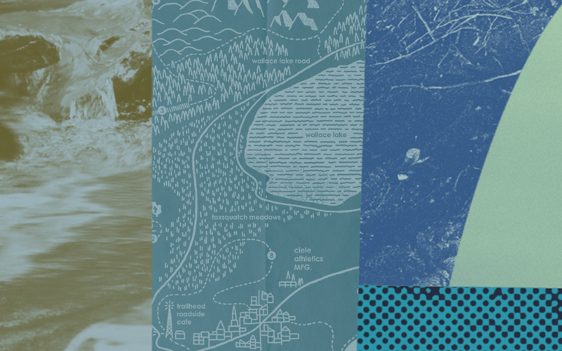Through a visual language of maps, patterns, and graphics, the collection explores the landscapes runners move through.