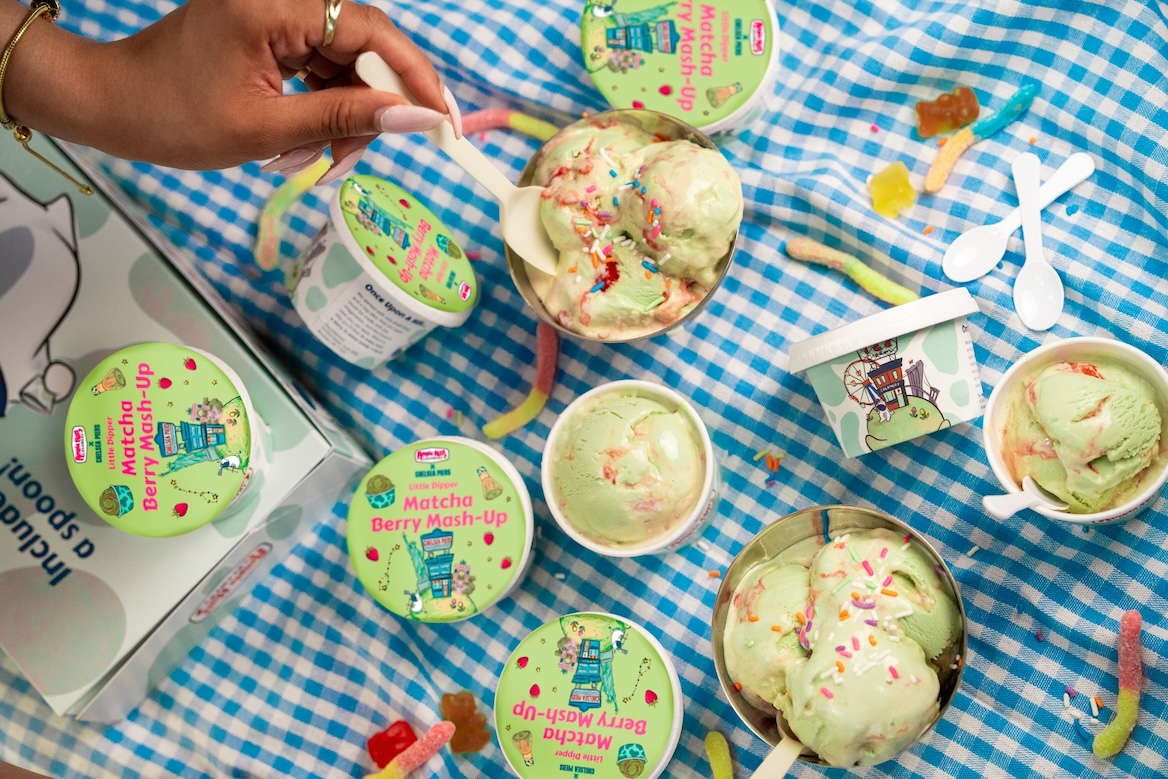 Matcha Berry Mash-Up ice cream