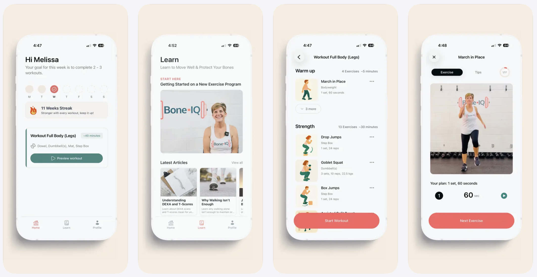 Upright Row on the Bone-IQ app