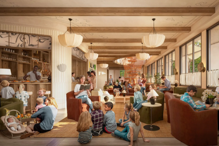 Rendering of families gathering at OurHouse East Sheen