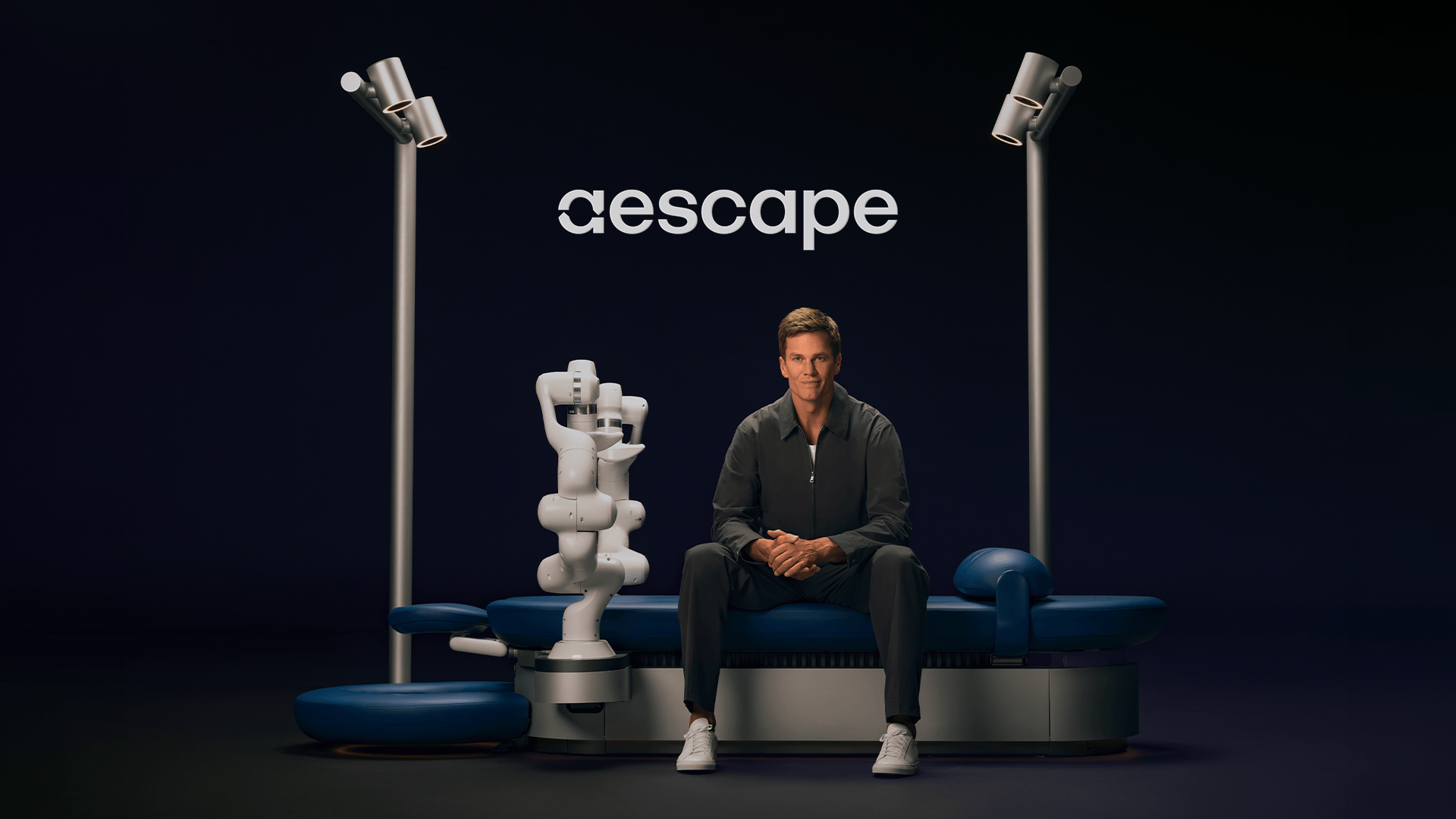 Tom Brady with Aescape massage robot