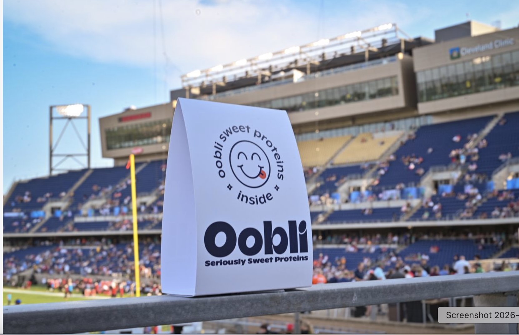 Oobli bag at an NFL stadium