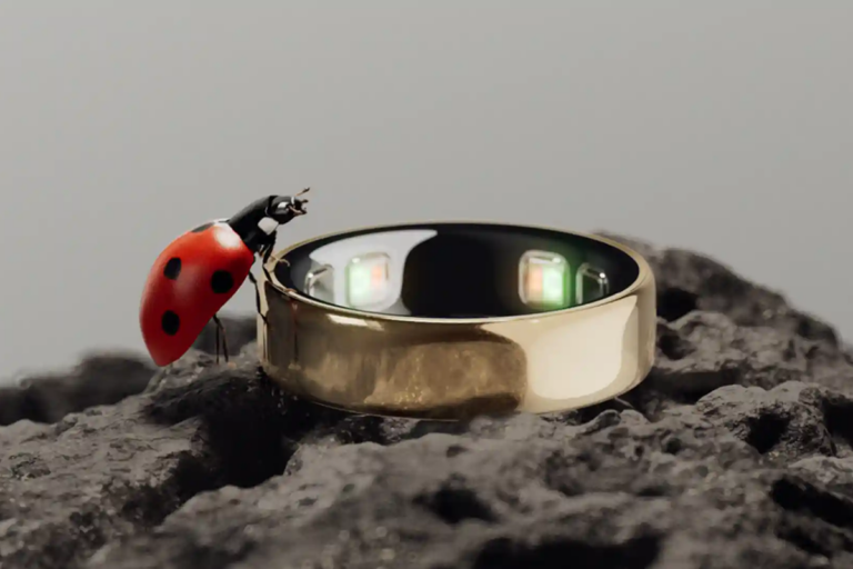Lady bug on an Oura Ring