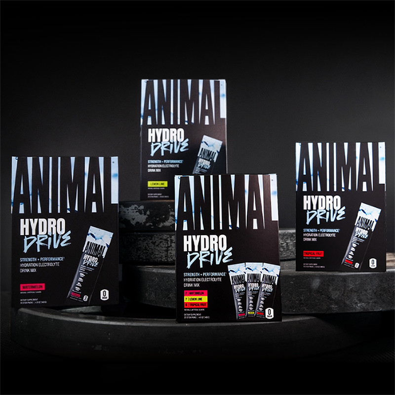 Assorted flavors of ANIMAL HydroDrive