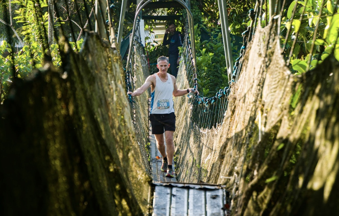 Bridge runner during the Amazon Marathon