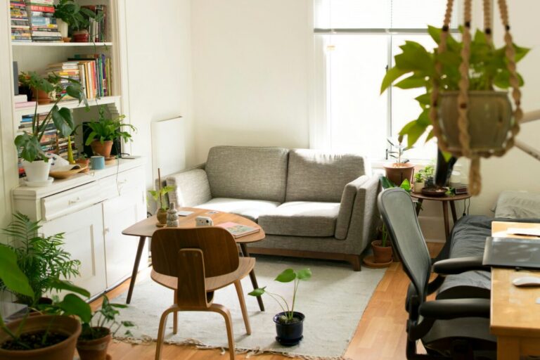 Naturally lit living room