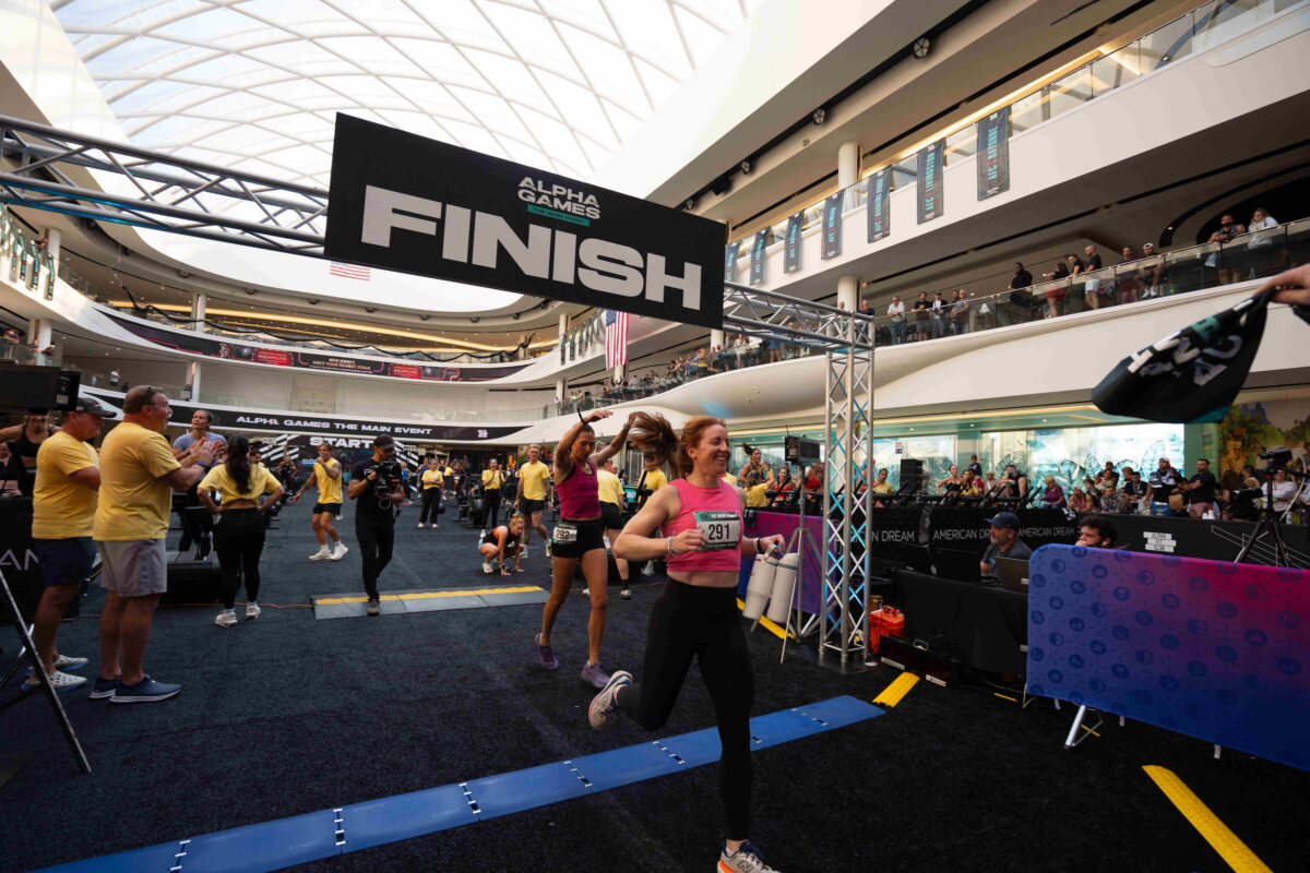 Finish line at Alpha Games