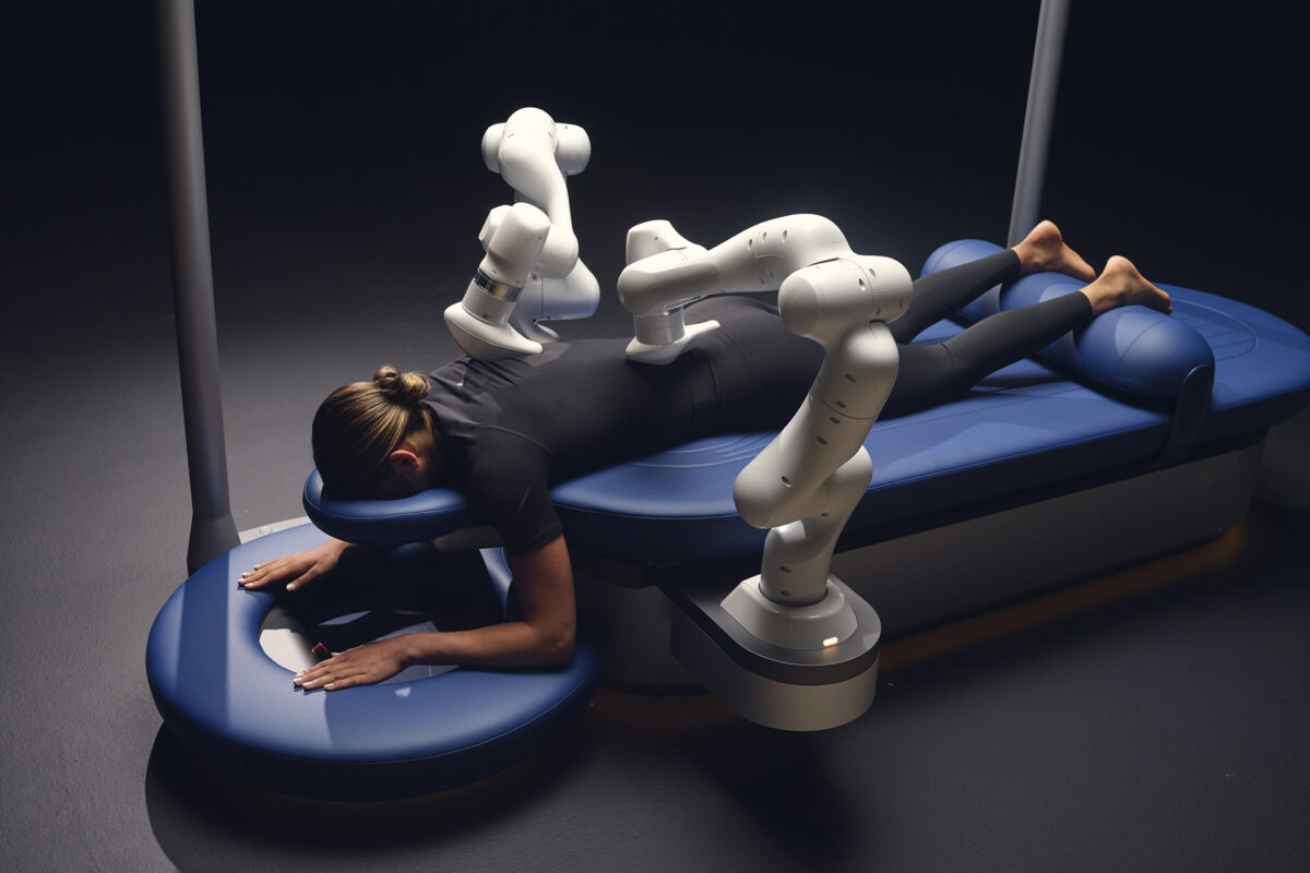 Close up shot of Aescape massage